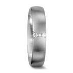 Alliance Or blanc 18K Diamant blanc, 0.055 ct, 3 Pierres, tw-vsi