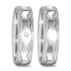 Alliance Or blanc 18K Diamant 0.045 ct, w-si