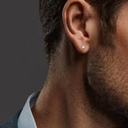Clous d'oreilles Or jaune 18K Zircone 2 Pierres Ø2.5 mm