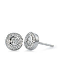 Clous d'oreilles Or blanc 18K Diamant 0.39 ct, 34 Pierres, w-si Ø7 mm