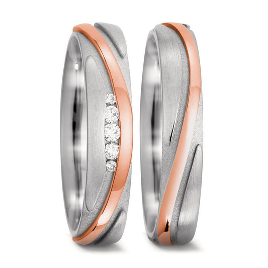 Alliance Or blanc 18K, Or rouge 18K