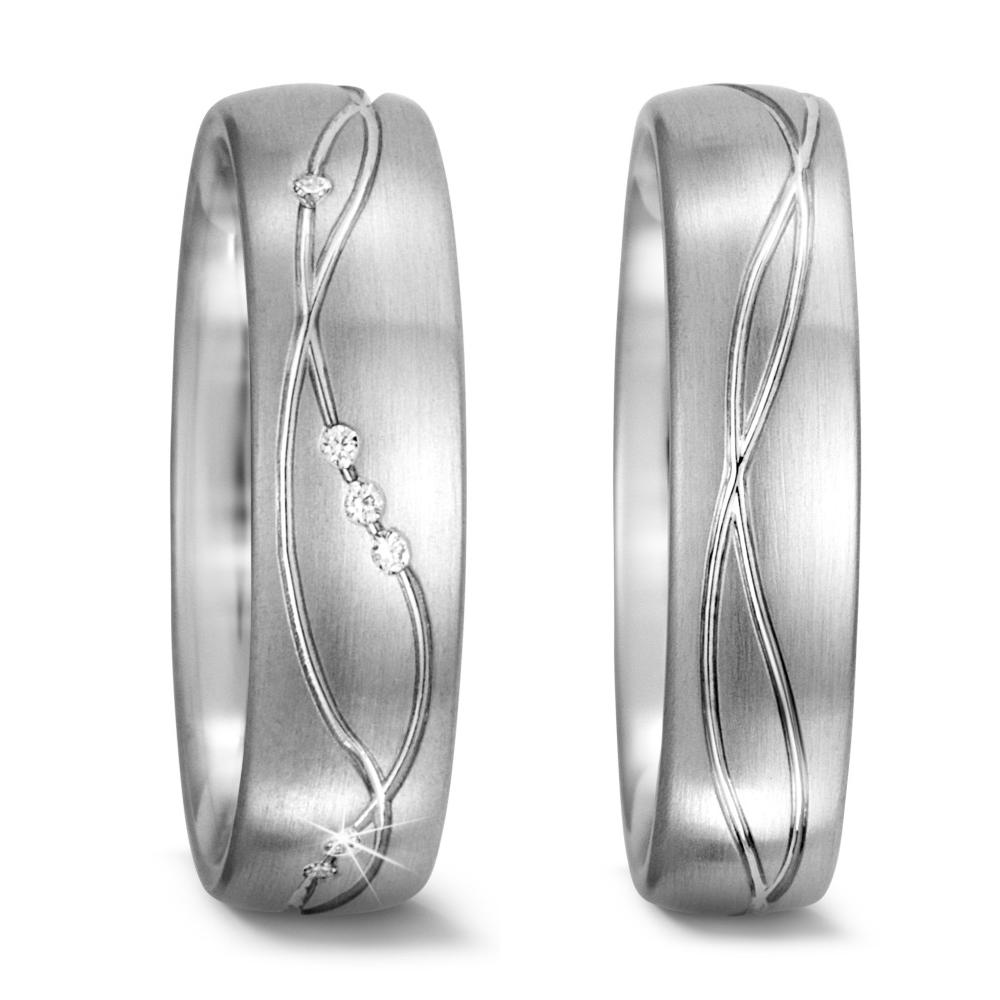 Alliance Or blanc 18K