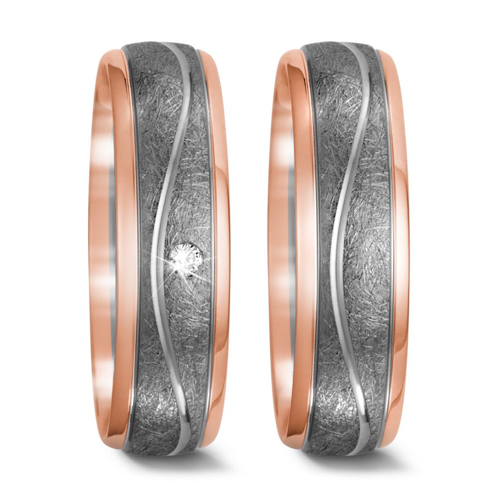 Alliance Or rouge 18K, Palladium 500