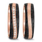 Alliance Or rose 14K, Carbone