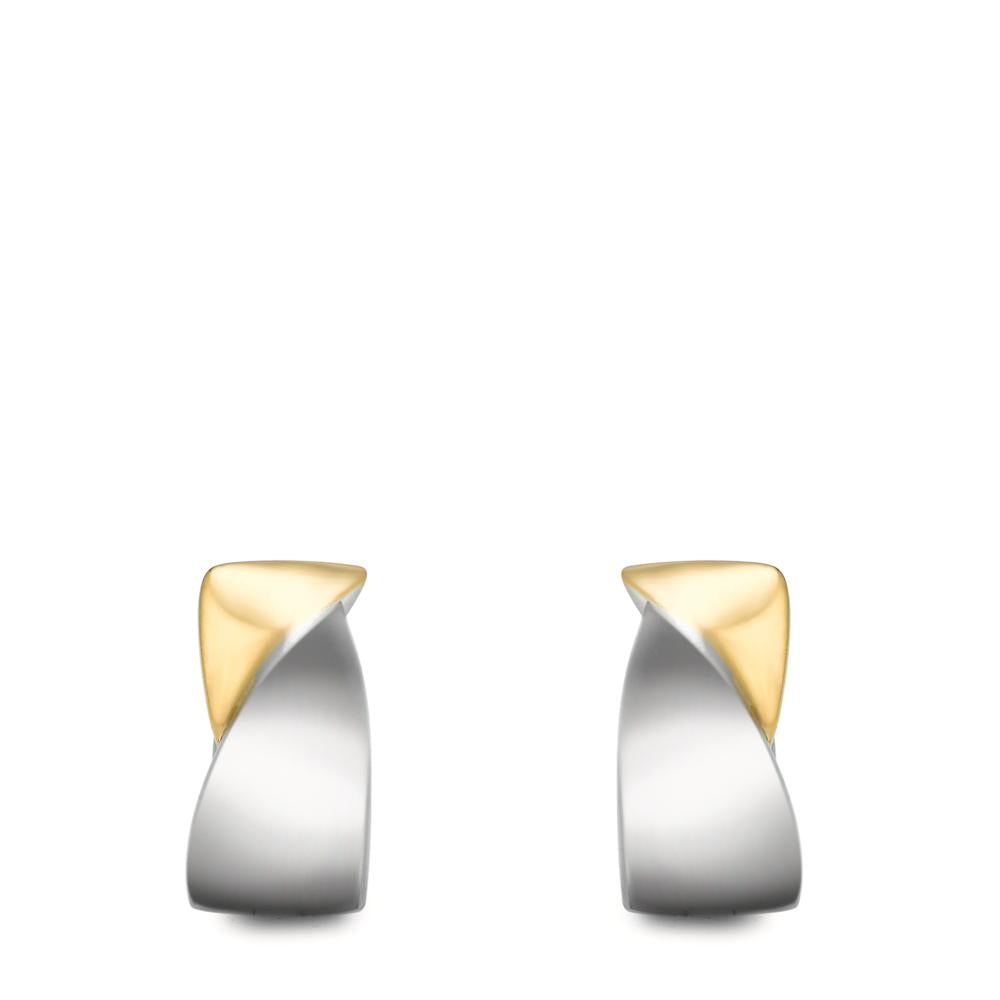 Créoles à charnières Acier inoxydable bicolore PVD