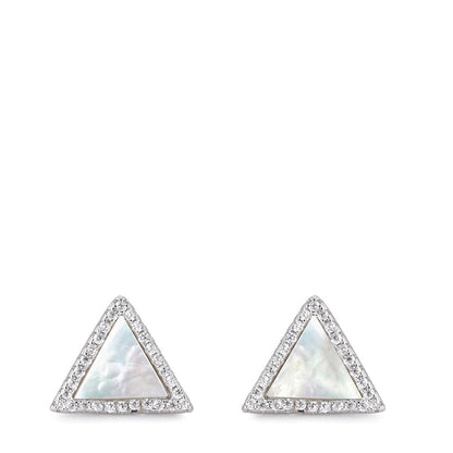Clous d'oreilles Argent Zircone Rhodié