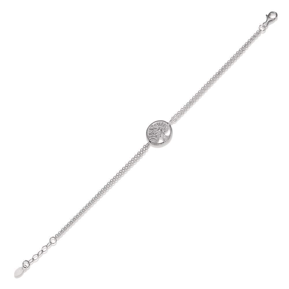 Bracelet Argent Rhodié Arbre de la vie 17-20 cm Ø15 mm