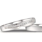 Alliance Or blanc 18K Diamant 0.085 ct, 17 Pierres, tw-vsi