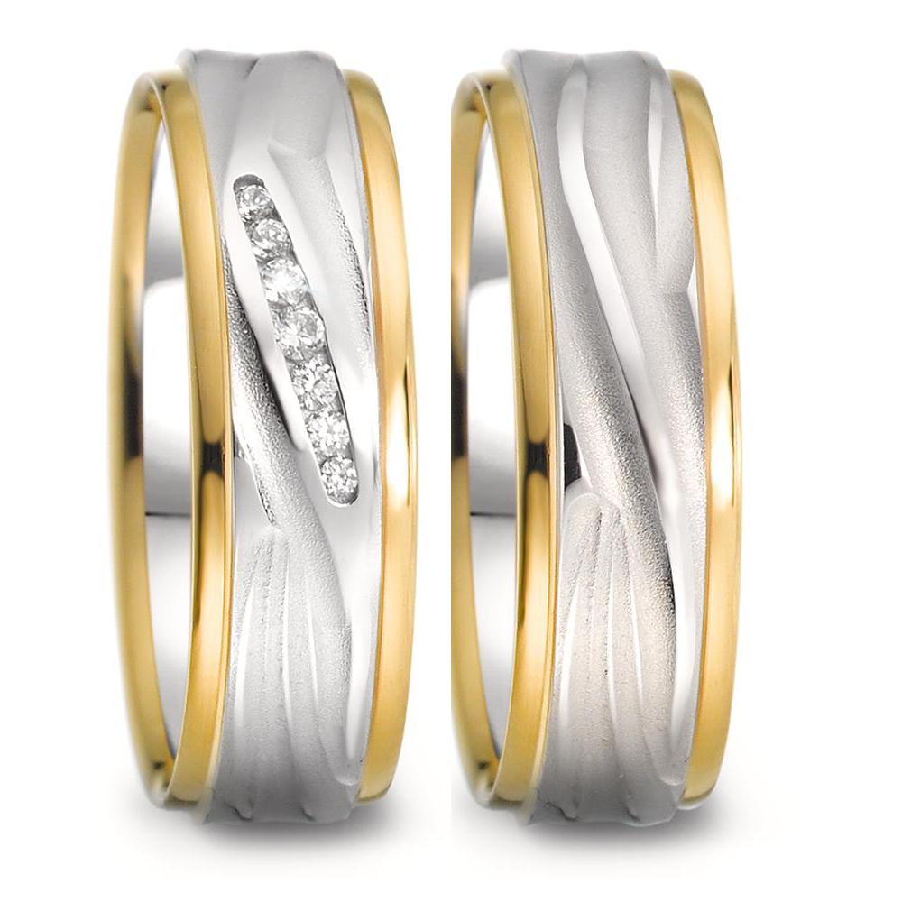 Alliance Or blanc 18K, Or jaune 18K