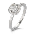 Bague Or blanc 18K Diamant blanc, 0.25 ct, 29 Pierres, brillant, w-si
