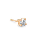 Clous d'oreille à l'unité Or jaune 18K Diamant 0.25 ct, w-si