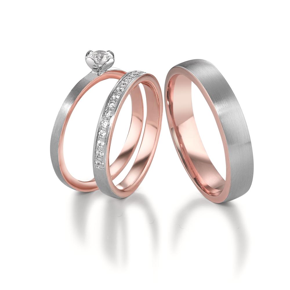 Alliance Or rouge 18K, Or blanc 18K