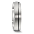 Alliance Or blanc 14K, Carbone