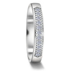 Alliance Or blanc 18K Diamant 0.11 ct, 11 Pierres, tw-vsi