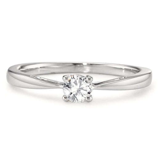 Bague solitaire Or blanc 18K Diamant 0.25 ct, w-si