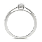 Bague solitaire Or blanc 18K Diamant 0.25 ct, w-si