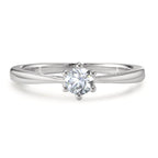Bague solitaire Or blanc 18K Diamant 0.25 ct, w-si