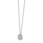 Collier Or blanc 18K Diamant 0.25 ct, w-si 42 cm Ø4 mm