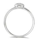 Bague Or blanc 18K Diamant 0.15 ct, w-si