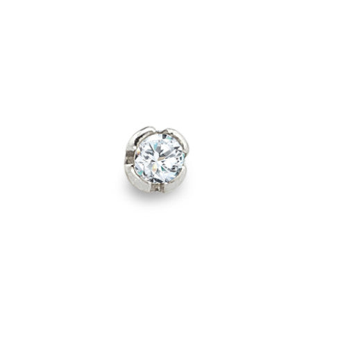 Clous de nez Or blanc 750/18 K Diamant blanc, 0.01 ct, w-si Ø1.8 mm