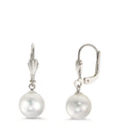 Pendant d'oreilles Antiallergique [shining Pearls] [Rund], 2 Perles, 9 mm