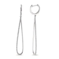 Pendant d'oreilles Or blanc 18K Diamant 0.29 ct, w-si