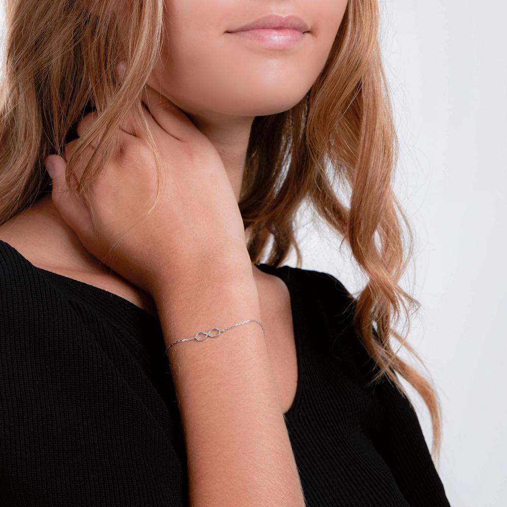 Bracelet Argent Rhodié Infini