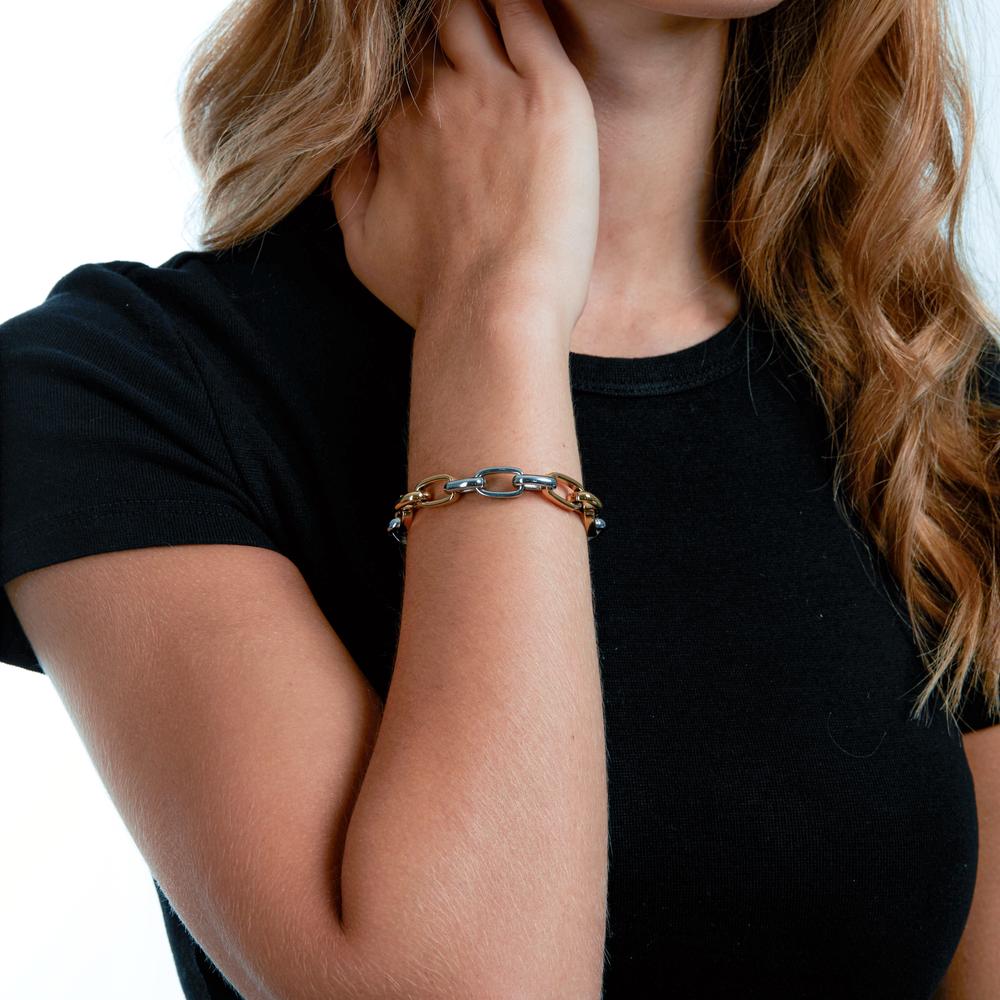 Bracelet Acier inoxydable jaune Bicolore