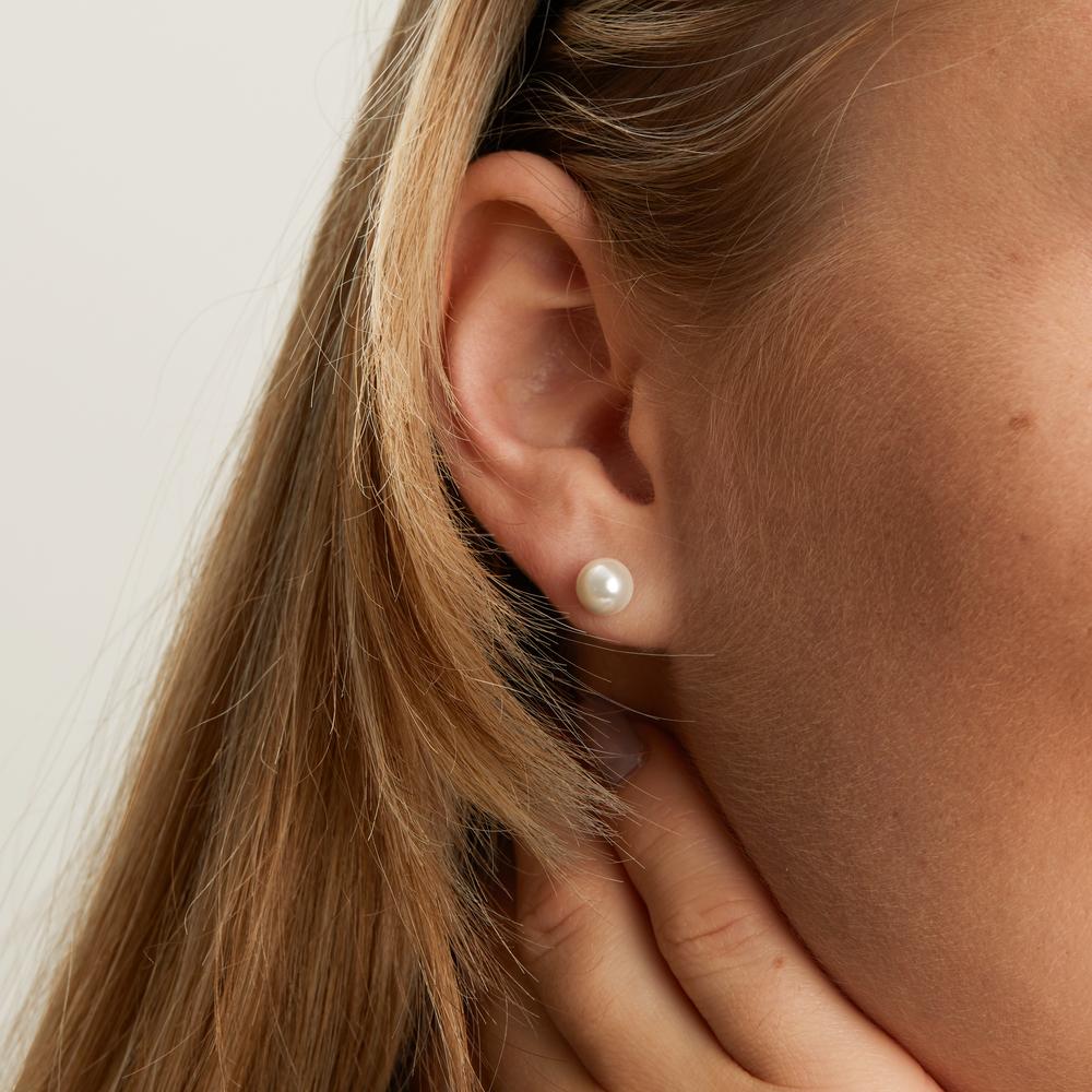 Clous d'oreilles Acier inoxydable perle de culture Ø6 mm