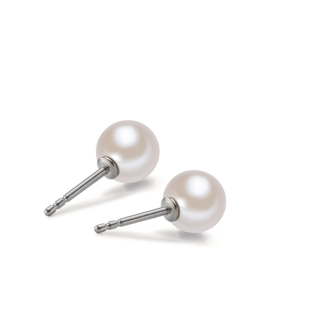 Clous d'oreilles Acier inoxydable perle de culture Ø7 mm