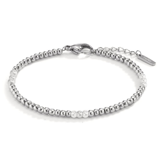 Bracelet Acier inoxydable perle de culture 17-19 cm Ø3 mm