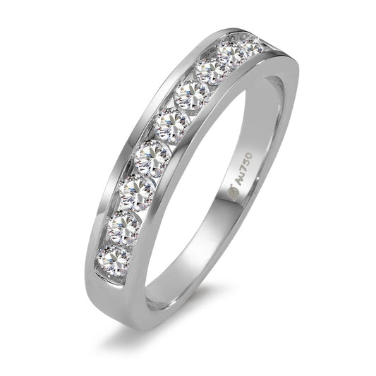Bague d'éternité Or blanc 18K Diamant 0.50 ct, 10 Pierres, w-si