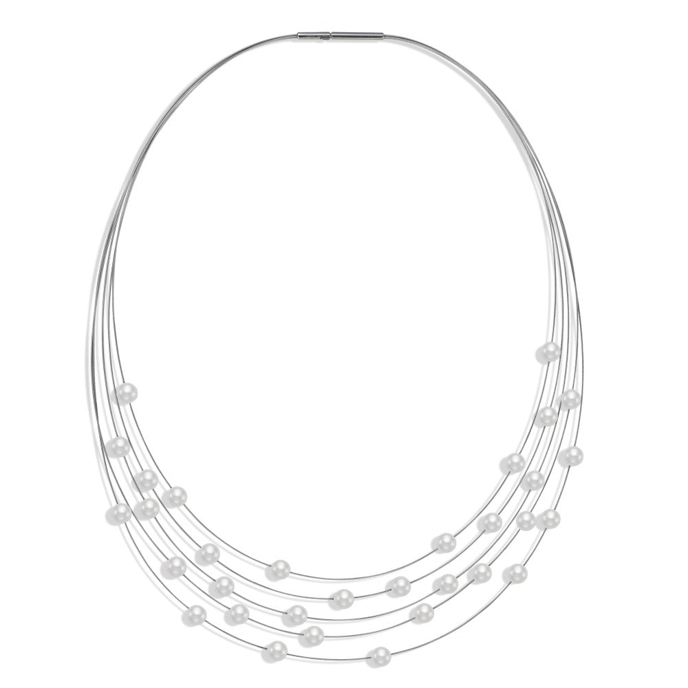 Collier Acier inoxydable perle de culture 42 cm