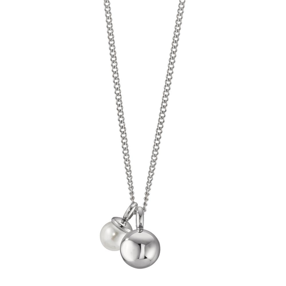 Collier Acier inoxydable perle de culture 45 cm Ø8 mm