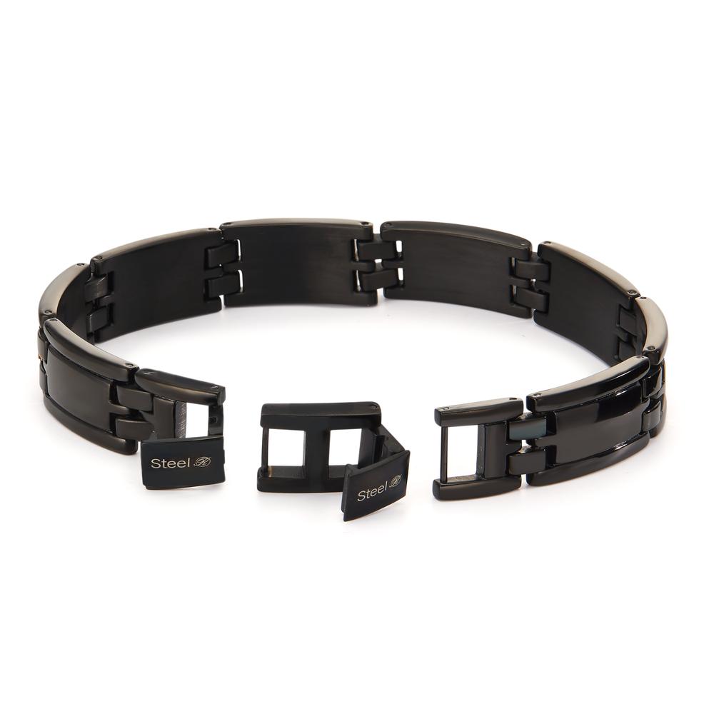 Bracelet Acier inoxydable, Carbone noir PVD 20-21.5 cm