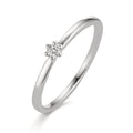 Bague solitaire Platine 950 Diamant blanc, 0.07 ct, brillant, w-si