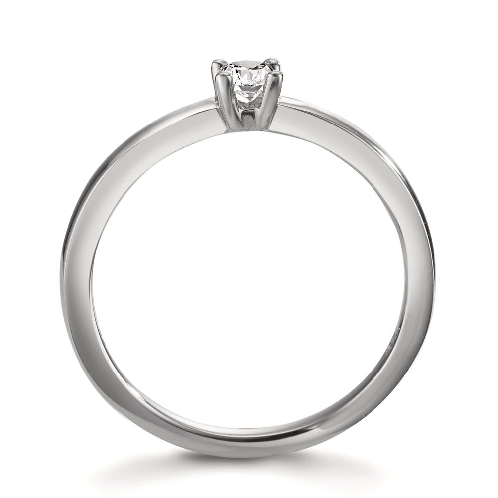 Bague solitaire Platine 950 Diamant blanc, 0.15 ct, brillant, w-si