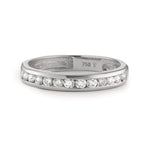 Bague d'éternité Or blanc 18K Diamant 0.51 ct, 15 Pierres, w-si