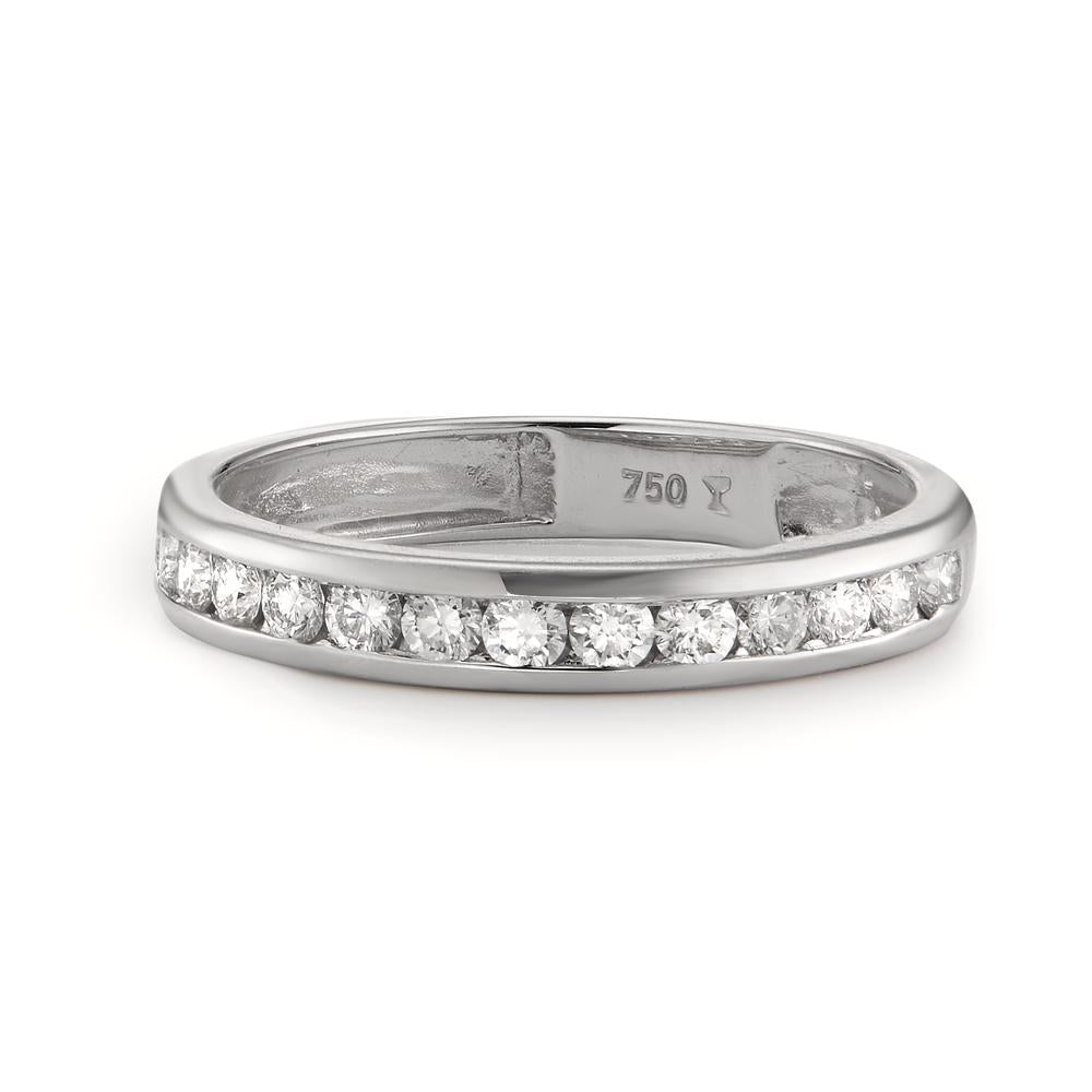 Bague d'éternité Or blanc 18K Diamant 0.51 ct, 15 Pierres, w-si