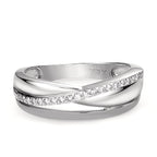 Bague Or blanc 18K Diamant 0.15 ct, 20 Pierres, w-si