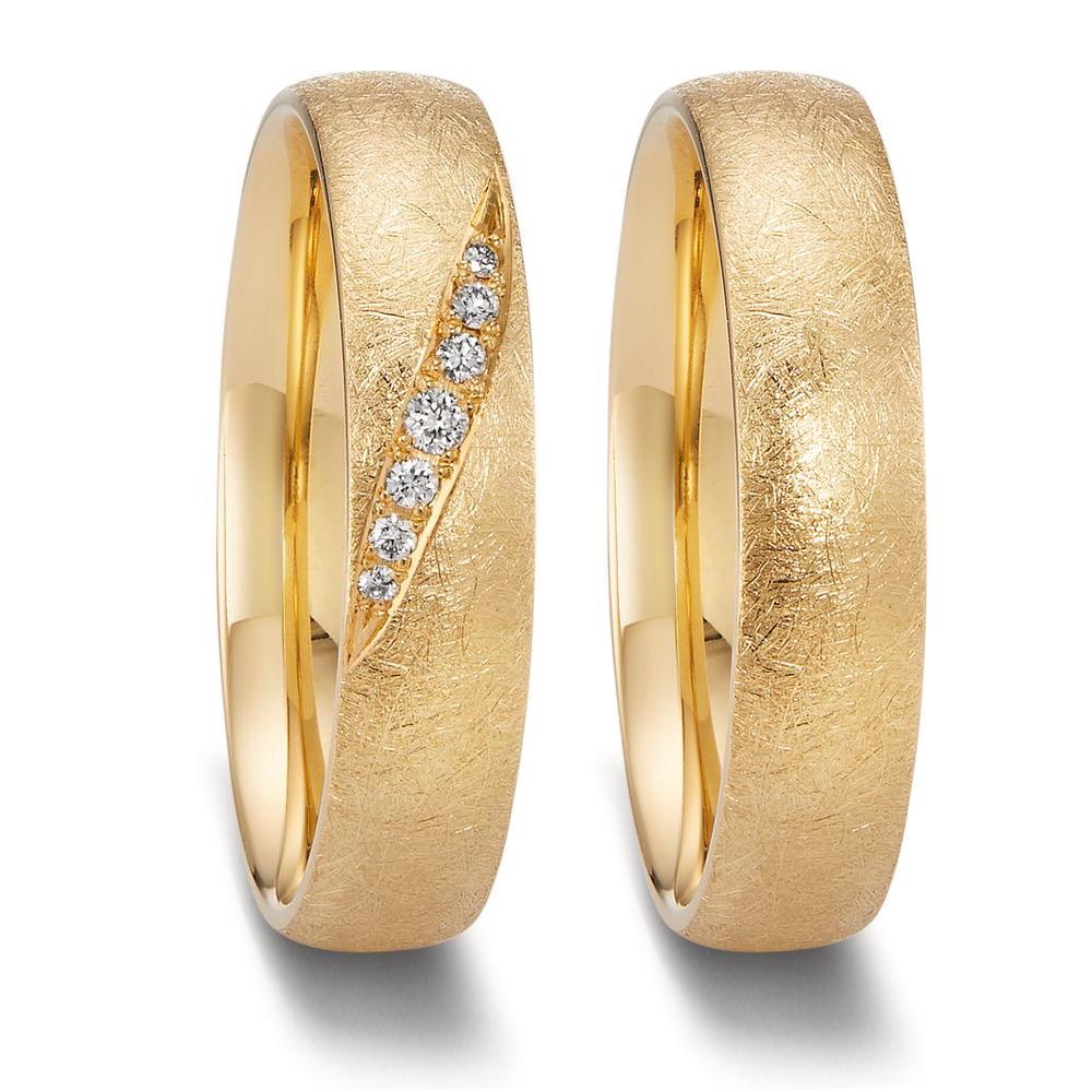 Alliance Or jaune 18K Diamant 0.066 ct, tw-vsi