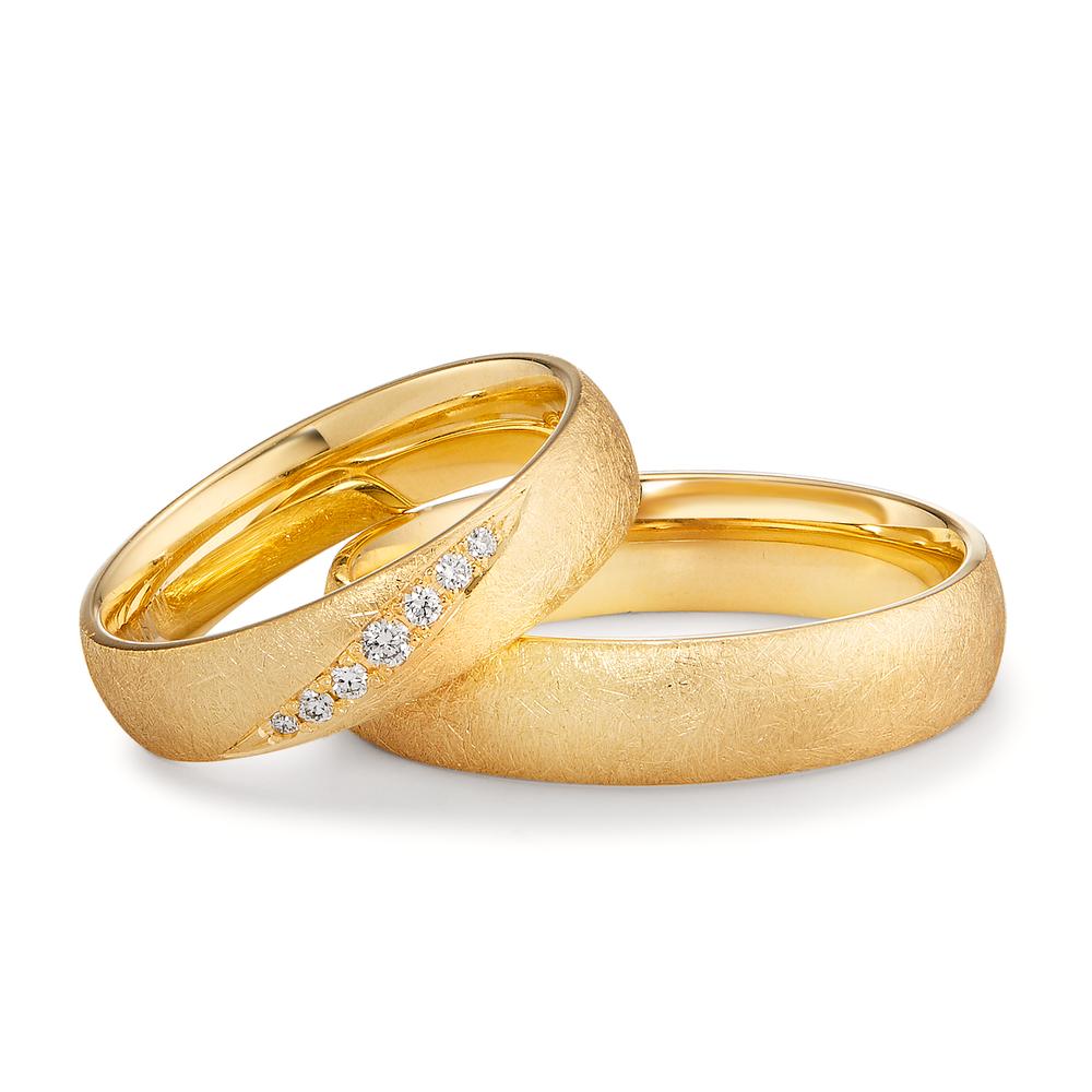 Alliance Or jaune 18K Diamant 0.066 ct, tw-vsi