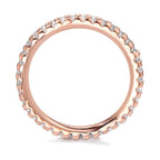 Bague d'éternité Argent Zircone rosé Plaqué or