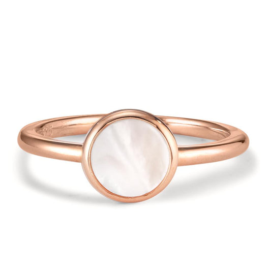 Bague Argent Plaqué or nacre blanc Ø7.5 mm