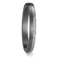 Alliance Tantale 999, Platine 950 Diamant 0.025 ct, 7 Pierres, w-si