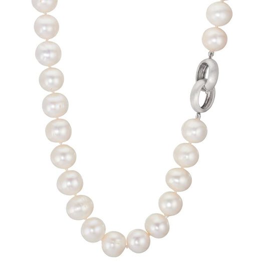 Collier Argent perle d'eau douce blanc, 12 mm 50 cm