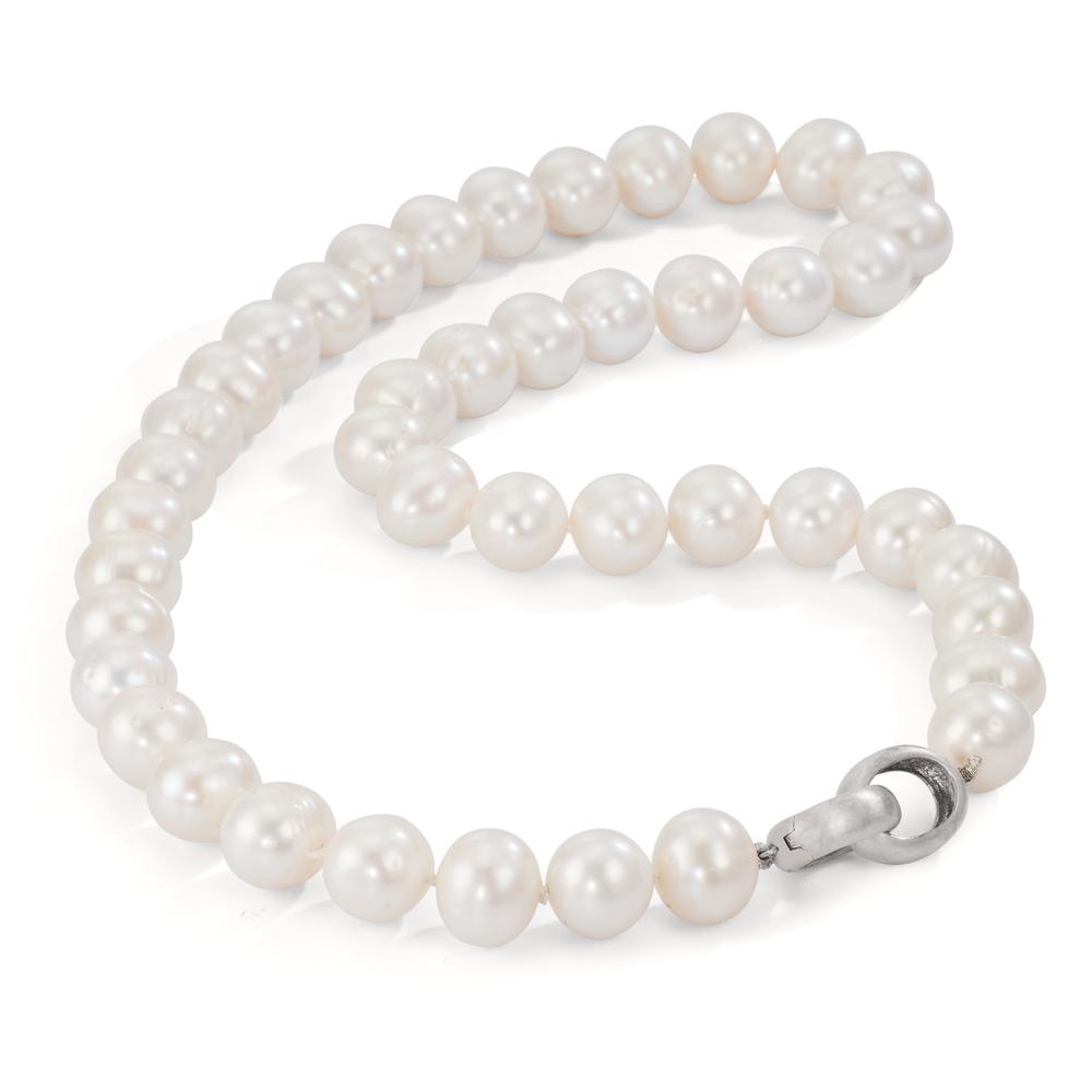 Collier Argent perle d'eau douce blanc, 12 mm 50 cm