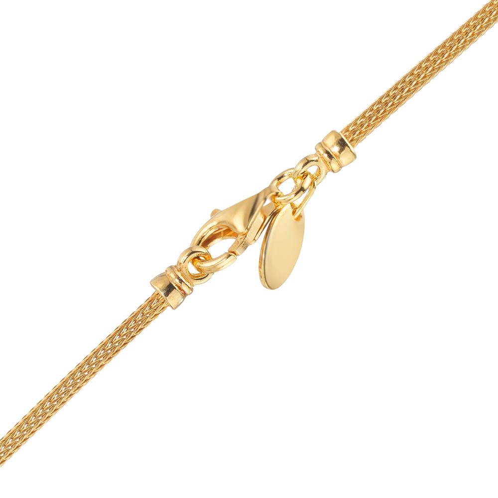 Collier Argent jaune Plaqué or Nœud 50 cm