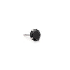 Clous d'oreille à l'unité Argent Zircone noir Ø7 mm