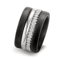 Assortiment de bagues Or blanc 18K, Carbone Zircone